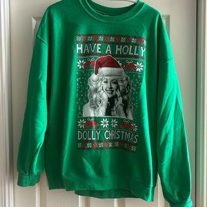 Have a holly dolly Christmas sweater!